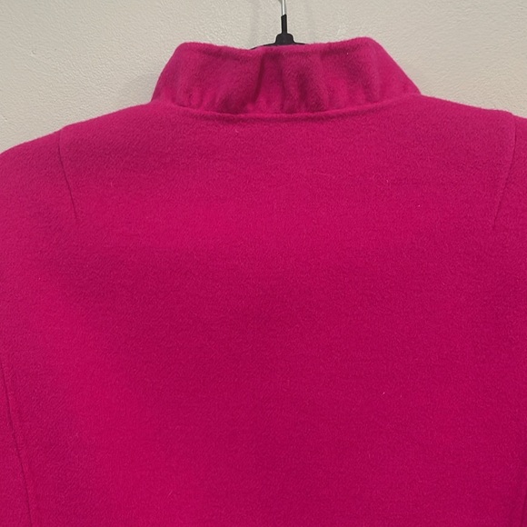 Talbots pink ruffle collar button blazer light wool jacket size 12 petite - Picture 11 of 16